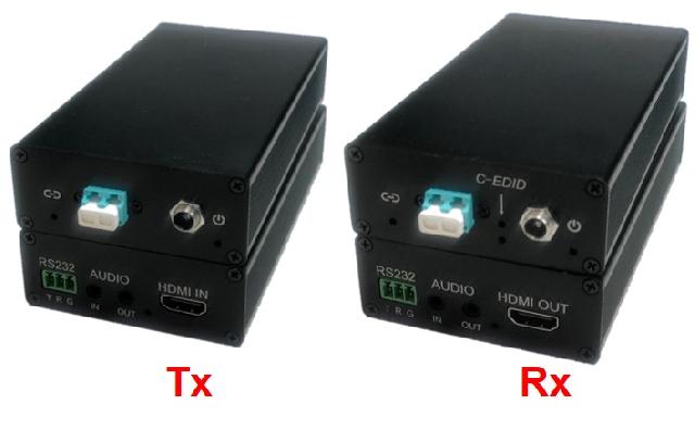 HDMI+RS-232+Audio, 4K/2K Transmission over Multi-Mode Fiber (300 M)