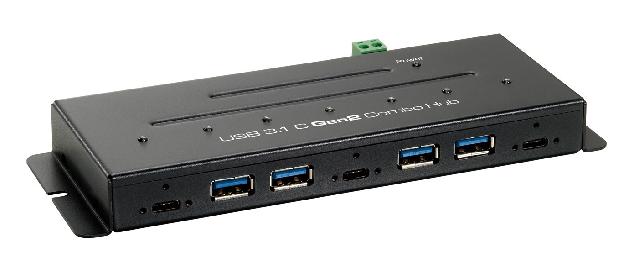 USB 3 Gen 2, Type-C 7-port Combo Metal Hub w/ESD Surge Protection