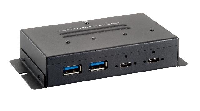 USB 3 Gen 2, Type-C 4-port Combo Metal Hub w/ESD Surge Protection